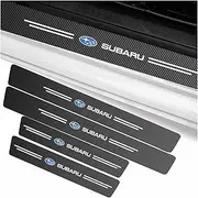 Car Door Sill Protector for Subaru Ascent BRZ Crosstrek Forester Impreza Legacy Outback,Self-Adhesive Carbon Fiber Tape Anti Scratch Car Door Edge Guards Door Entry Guard Stickers, Inner Accessories