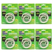 6x 2pc Bin Brite Durable Rubber Band Bin Grippers Pack Bin Bag Holder S/L While