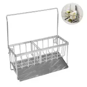 Catzon Sponge Holder with Auto Drain Tray Kitchen Sink Caddy Organizer