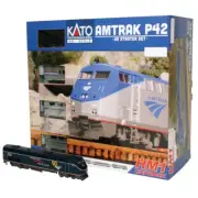 Kato 303002 Amtrak P42 Superliner Starter Set - Amtrak (50th Blue) #100 HO Scale
