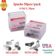 2Pks Dental Metal Matrix Bands Sectional Contoured Refill For Tooth Repair S/M/L