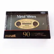 MAXELL METAL VERTEX MV 90 Blank Audio Cassette Tape Metal Bias Type IV SEALED