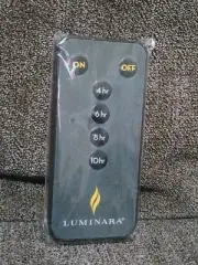 Luminara 6 Button Remote Control. On/Off 4/6/8/10 Hour Timer Options. Black NEW