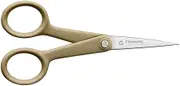Fiskars 5" Recycled Micro-Tip Fabric Scissors - Sustainable, Sharp, Detail Craft Scissors for Embroidery and Sewing - Craft and Fabric Cutting - Beige