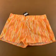 Eddie Bauer Womens Size XL Mango Print Drawstring 3" Inseam Tidal Shorts NWT