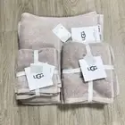 8 Pc Set UGG Martis Moon Dust Beige Tan 2 Bath Towels, 2 Hand, 4 Washcloths