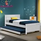 Artiss Bed Frame KING SINGLE Wooden Timber Trundle Daybed Size Mattress Base