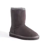 Aus Wooli Ugg Mid Calf Zip-Up Sheepskin Boot