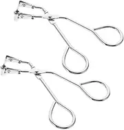 2 Pcs Mini Eyelash Curler Stainless Steel Heated Lash Curlers with Refill Pads for Targeted Curling for Blending Natural False Lashes Fits All Eyelash Shapes