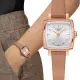 【TISSOT 天梭 官方授權】LOVELY SQUAREU優雅時尚女錶 手錶 母親節 禮物(T0581093603101/套組)