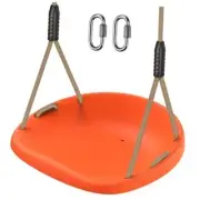 Plastic Swing Seat, Non Slip Tree Swing Replacement with Adjustable Orange