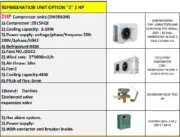 GLBUW02MAEY Greenline Compressor units - 2HP (For Standard Cool Room)