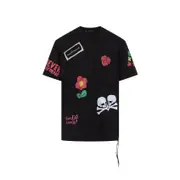 [Mastermind Japan] Mastermind Japan-Black Cotton Hand Drawn Tee-Uomo M STAND