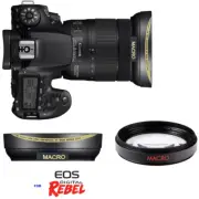 67MM 16K HD WIDE ANGLE MACRO LENS FOR CANON REBEL EOS 90D WITH 18-135mm Lens