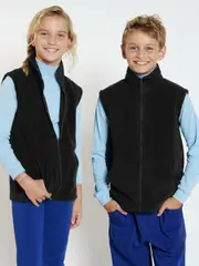 Kids Polar Fleece School Vest - Black
