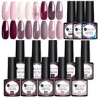 UR SUGAR 13Pcs 7.5ml Nail UV Gel Polish Soak off Nude No Wipe Matte Top Coat Kit