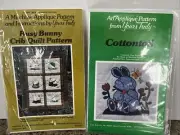 Lot 2 YOURS TRULY Applique Pattern Busy Bunny Quilt And Cottontail Rabbit