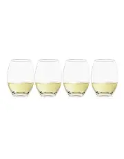 [Plumm] Stemless Wine Glass Set of 4 in Clear