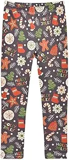 [Caihoyu] Girls' Athletic Leggings Soft Comfortable Leggings for Kids Elastic Waist Girls Athletic Leggings 4-10T