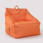 Adults Outdoor Bean Bag Children Pouf Cover Without Filler Puff Salon Armchair Waterproof Beach Garden Couch Beanbag Chair(Orange)