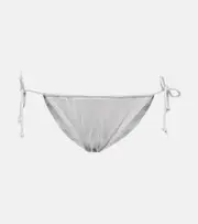 [Norma Kamali] Norma Kamali Metallic triangle bikini AU 16 silver
