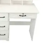 HG Vanity Desk With Round LED Lighted Mirror Makeup Vanity Dressing Table With 4