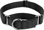 Country Brook Design | Martingale Heavyduty Nylon Dog Collar - Black - Extra Large