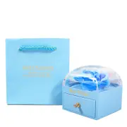 Jewelry Storage Box Rose Macaron Color Display Case