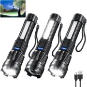 Flashlight Rechargeable LED Powerful Handheld Torch for Camping Home Emergencies