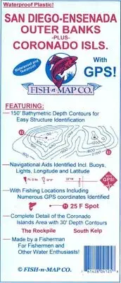 San Diego-Ensenada Outer Banks/Coronado Islands Fishing Map