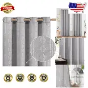 Versatile Farmhouse Bohemian Curtains - Light Filtering Window Drapes, 90" Long