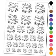 Brontosaurus Volcano Dinosaur Temporary Tattoo Water Resistant Set