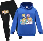 [OAIXIUR] Kids Foxy and Boxy Tracksuits Boys Girls Foxy and Boxy Hoodie and Joggers 2-piece Suits