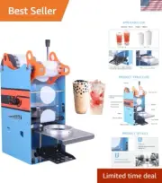 Electric Manual Cup Sealer for 180mm Tall Cups - 270W, Durable Metal Design