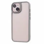 For iPhone 15 Case TPU+PC Clear Drop-proof Phone Cover with Metal Button