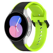 Nevenka 20mm Two Tone Silicone Sports Strap for Samsung Galaxy Watch 5-BlackGreen