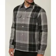 O'NEILL Men's FLANDERS Sherpa-Lined Flannel Shirt Jacket - HGR - XXL - NWT