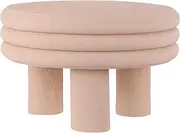 JONATHAN Y TBL1105A Rashida 13.5" Contemporary Minimalist Curvy Low Accent Table Contemporary, Modern, Mid-Century, Art Deco, Patio, Garden Room, Bathroom, Living Room, Pink Frosted