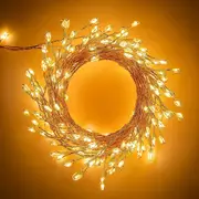Firecracker Starry String Lights LED Fairy Twinkle Lights 8 Modes Cluster Firefly Lights for Christmas -Warm White