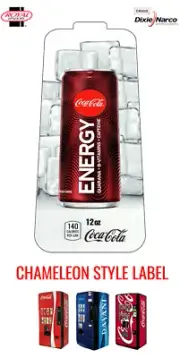 Royal Vendors - Coca Cola Energy - Coke Energy - 12 oz Can Vend Label