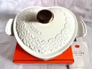 Le Creuset Cocotte Damour 20cm cotton lace relief Copper knob rare NEW JP