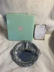 New Arthur Court Bunny Baby 3 Section Plate In Box With Brochure (B2)