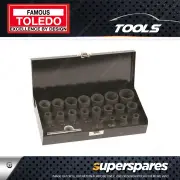 Toledo Single Twist socket 21pc Set Reversible Sockets 6mm - 27mm