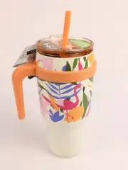 Reduce 40oz Vacuum Insulated Tumbler Mug Handle Stainless New Tropical Twist