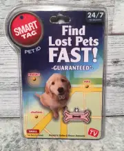 Smart Tag Pet ID- Pink Bone - Non-invasive Microchip