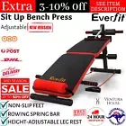 Everfit Adjustable Weight Sit Up Bench Press Gym Fitness Home Workout Station AU