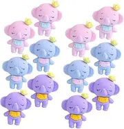 GETAJGHSD Adorable Elephant Erasers 36pcs Mini Animal Erasers Bulk Educational Stationery for Boys and Girls