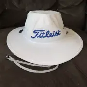 Titleist Pro V1 FootJoy FJ Tour Aussie Adjustable Sun Bucket Hat Cap White/Blue
