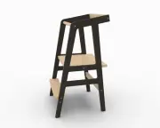 Wooden Kids Kitchen Helper Step Stool Toddlers Step Ladder Stool Standing Tower
