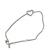 ANYCO Bracelet Friendship Bracelets Link Chain Adjustable Heart Pendant Necklace Bangle Jewelry 925 Sterling Silver